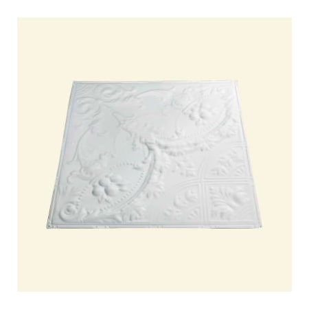 Acoustic Ceiling Products Great Lakes Tin Saginaw 2' X 2' Nail-up Tin Ceiling Tile in Matte White - T53-01